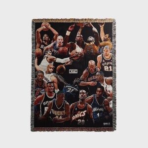 Kith Black Multi NBA Legends Tapestry NWT Rare